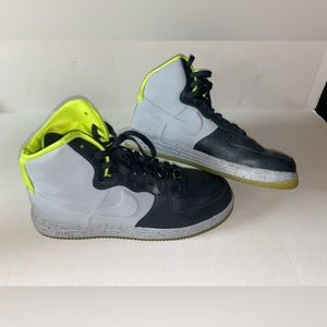 NIKE LUNAR FORCE 1 LUX VT ‘ANTHRACITE VOLT’ SIZE 13 MENS SNEAKERS GRAY GREEN